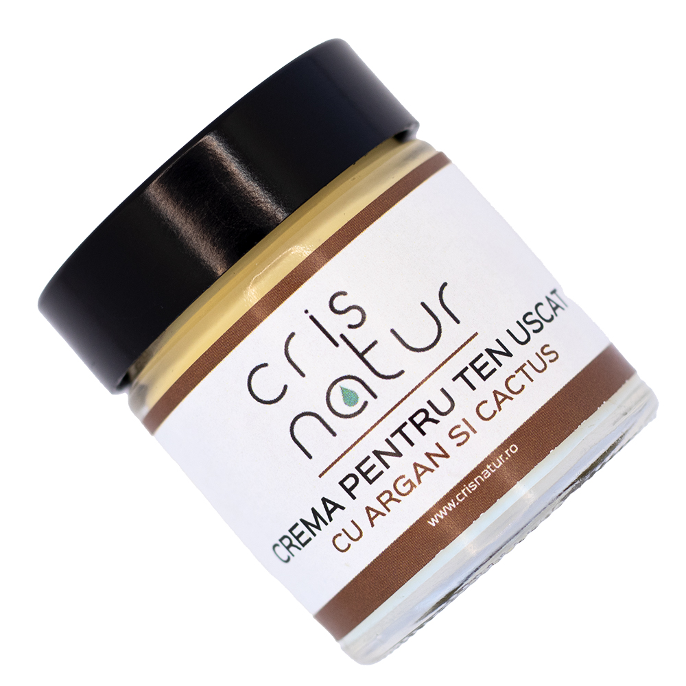 Crema de fata naturala cu argan si cactus pentru ten uscat 30 ml - imagine 3