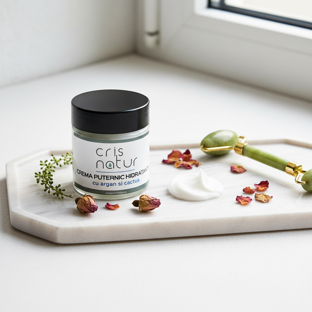 Crema de fata hidratantă cu argan si cactus 30ml realizata manual in Romania - imagine 3