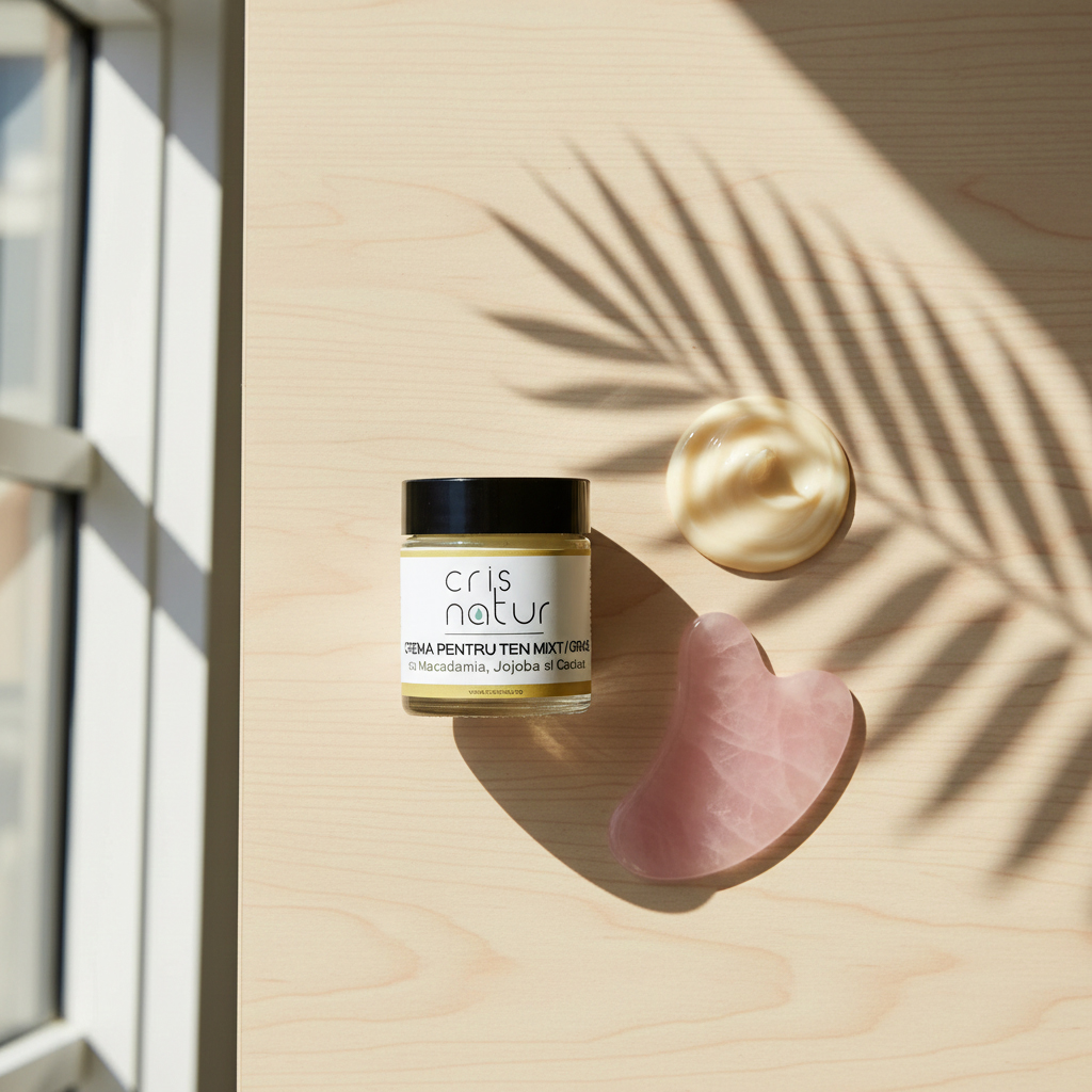 Crema de fata naturala pentru ten mixt / gras cu Macadamia, Jojoba si cactus 30ml realizata manual in Romania - imagine 6