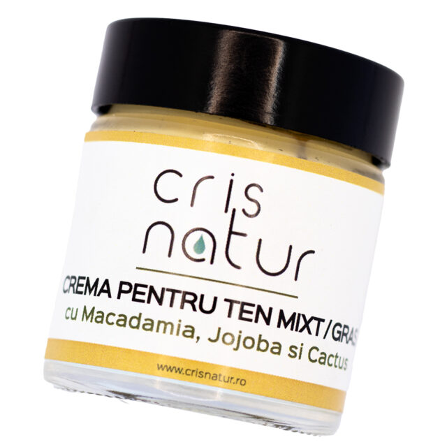 Crema de fata naturala pentru ten mixt / gras cu Macadamia, Jojoba si cactus 30ml - imagine 2