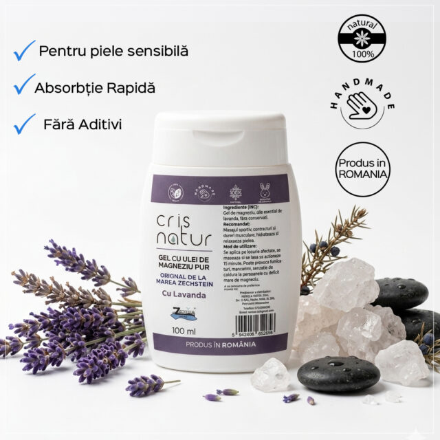 Gel cu Ulei de Magneziu PUR de la Marea Zechstein cu lavanda 100ml