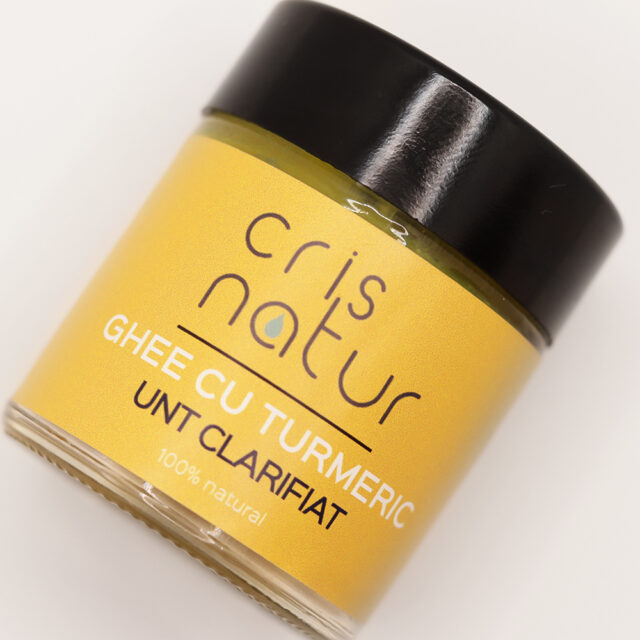 Unt clarificat Ghee cu turmeric natural 100%, 30 ml - imagine 2