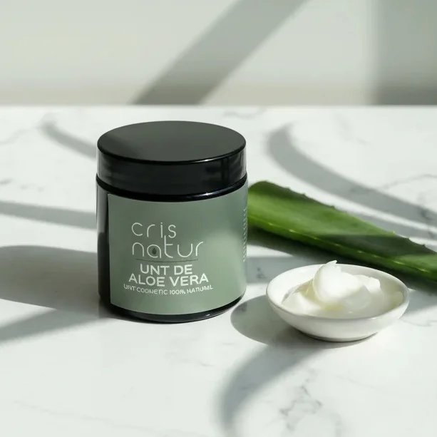 Unt de Aloe Vera 120ml, 100% natural, realizat manual in Romania -  Crisnatur - Cosmetice naturale romneti