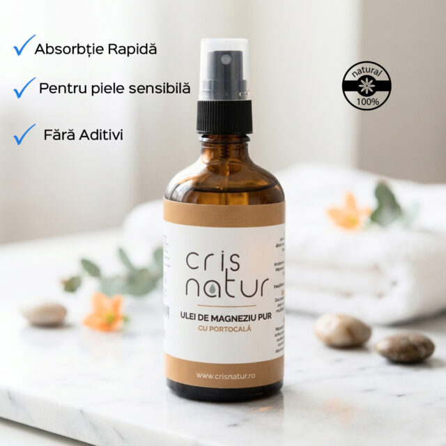 Ulei de magneziu PUR original de la Marea Zechstein cu Portocala 100ml