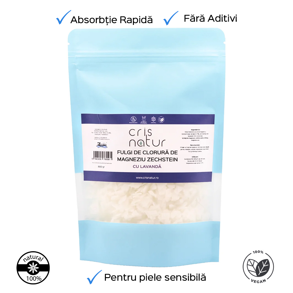 Fulgi de Magneziu pentru Baie de la Marea Zechstein cu lavanda 800g