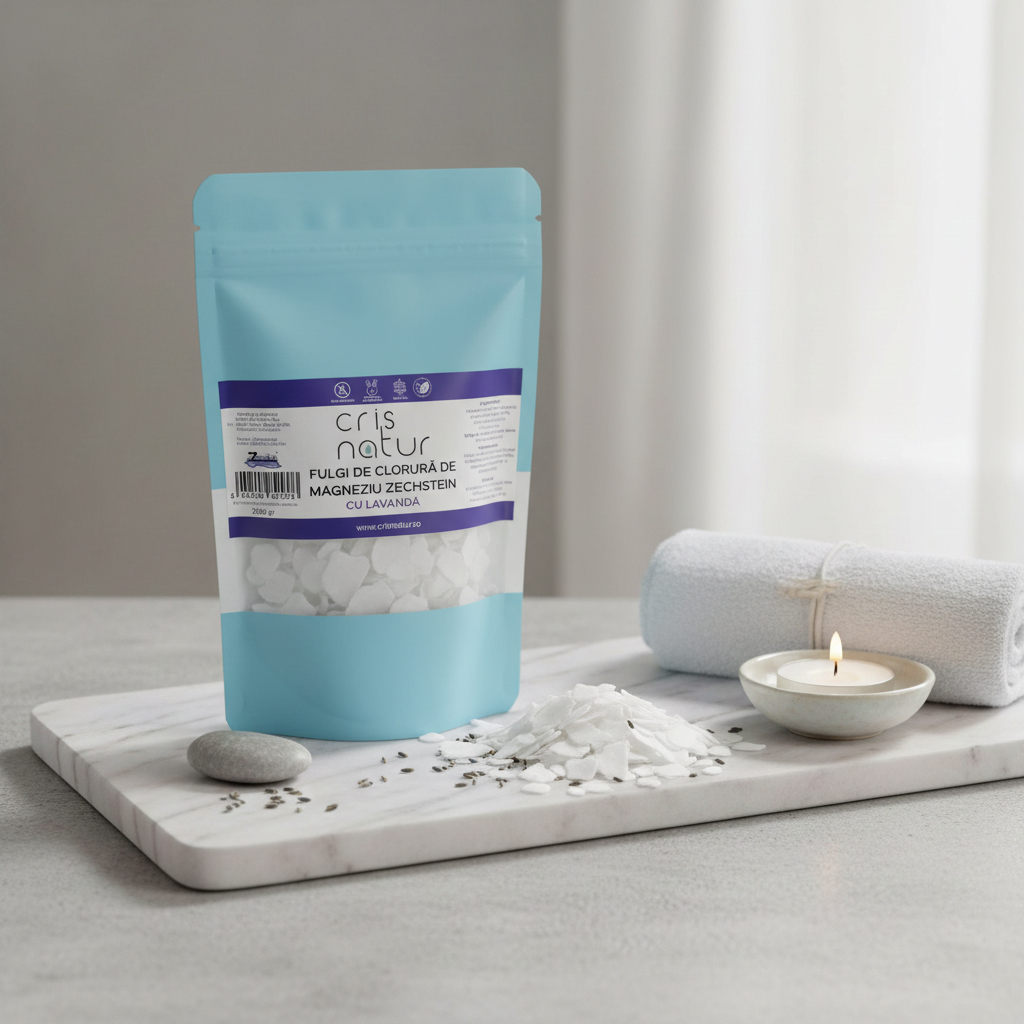 Fulgi de Magneziu pentru Baie de la Marea Zechstein cu lavanda 800g - imagine 2