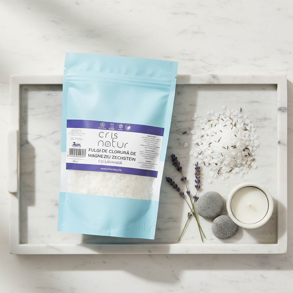 Fulgi de Magneziu pentru Baie de la Marea Zechstein cu lavanda 800g - imagine 4