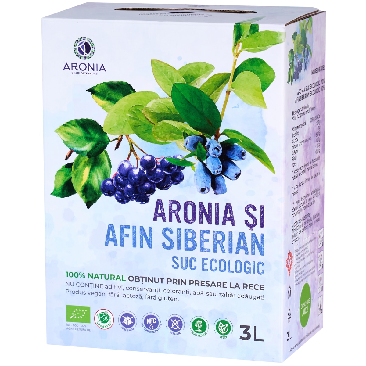Suc de Aronia Afin Siberian 3L ECO (RO-ECO-029)