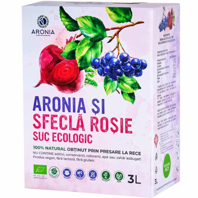 Suc de Aronia și Sfeclă Roșie 100% Natural și Ecologic la 3L