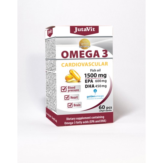 JutaVit Omega 3 Cardiovascular 1500 mg: Susține-ți inima cu acizi grași esențiali