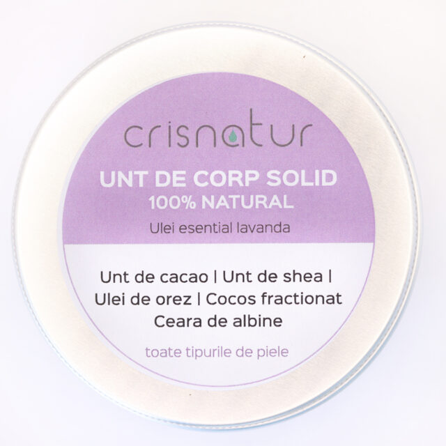 Unt de corp solid toate tipurile de piele cu ulei de lavanda - natural 100% - realizat manual, 60g - imagine 5