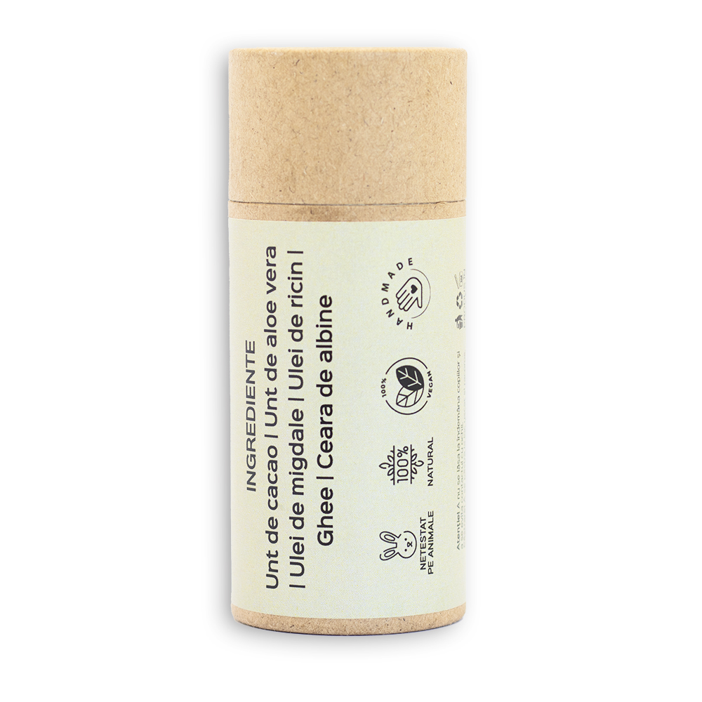 Unt de corp solid piele uscata - natural 100% - realizat manual, 60g - imagine 2