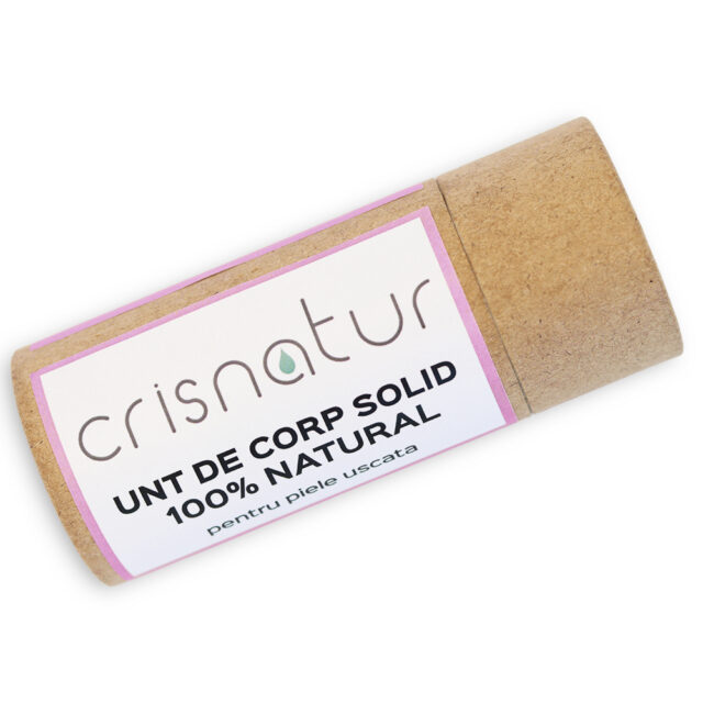 Unt de corp solid piele uscata cu lavanda - natural 100% - realizat manual, 60g - imagine 3