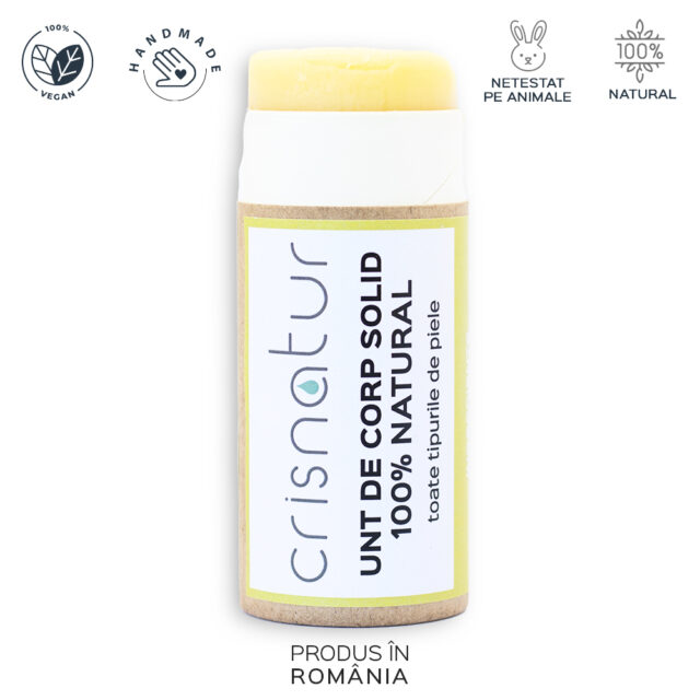 Unt de corp solid toate tipurile de piele - natural 100% - realizat manual, 60g - imagine 2