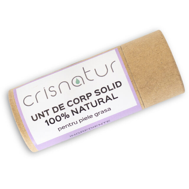 Unt de corp solid piele grasa cu lavanda - natural 100% - realizat manual, 60g - imagine 3