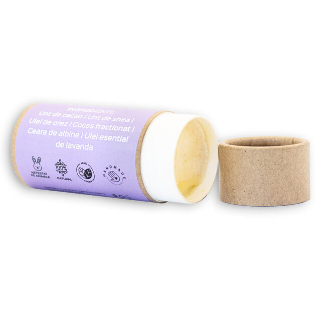 Unt de corp solid toate tipurile de piele cu lavanda - natural 100% - realizat manual, 60g - imagine 4