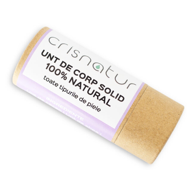 Unt de corp solid toate tipurile de piele cu lavanda - natural 100% - realizat manual, 60g - imagine 5