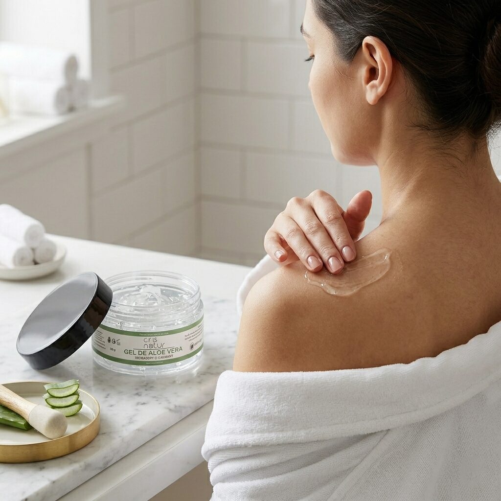 Gel de Aloe Vera pentru piele, fata si par, hidratant si calmant 300 ml - imagine 4